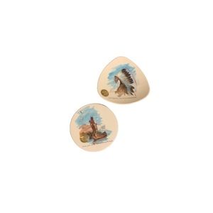 Vintage Ornamin First Nations Inspired Acrylic Plates (Set of 2)